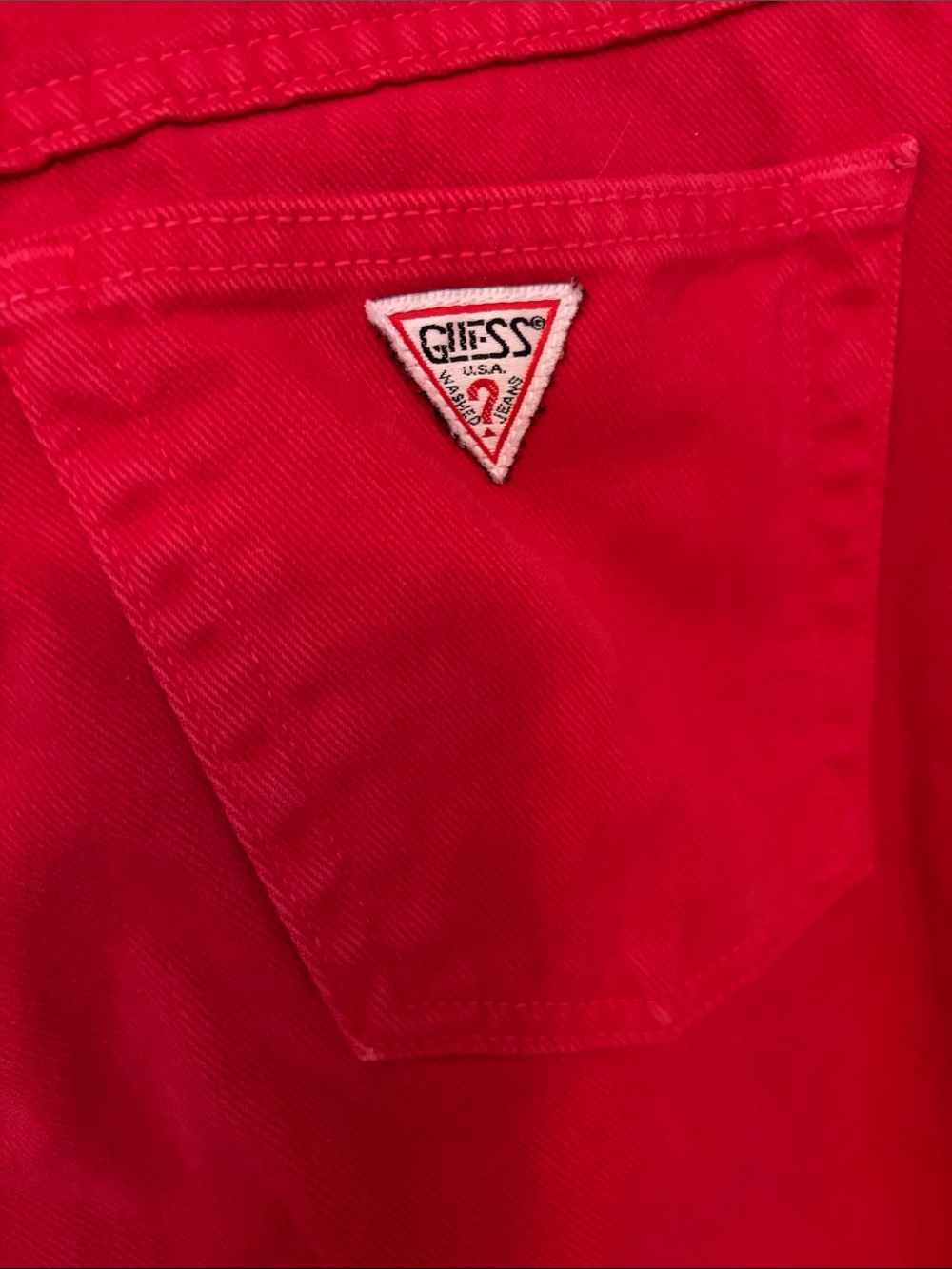 Vintage Guess Red High-Waist Jeans - Picture 4 of 9